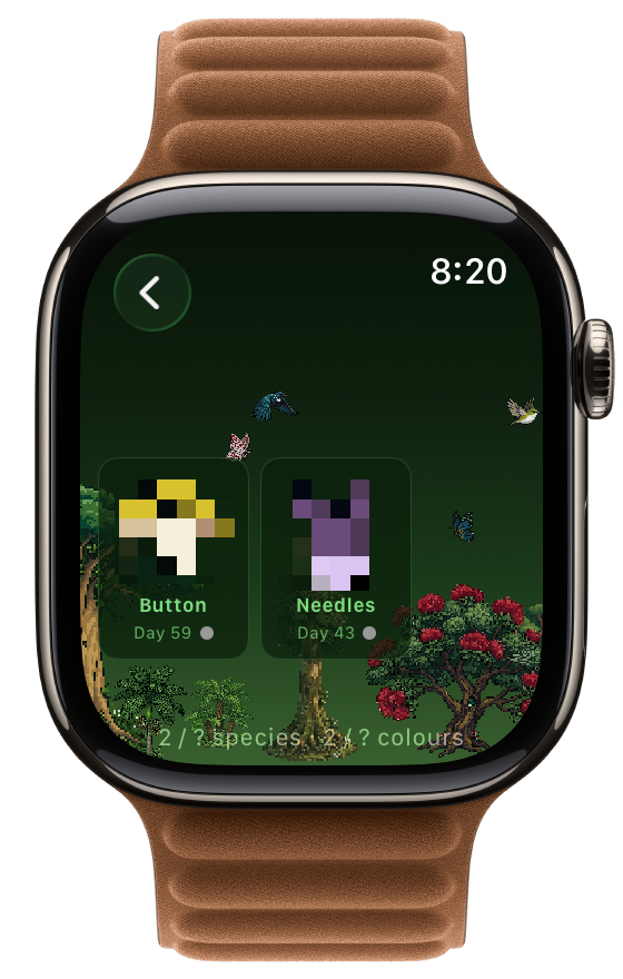 Apple Watch showing family collection across kingdoms