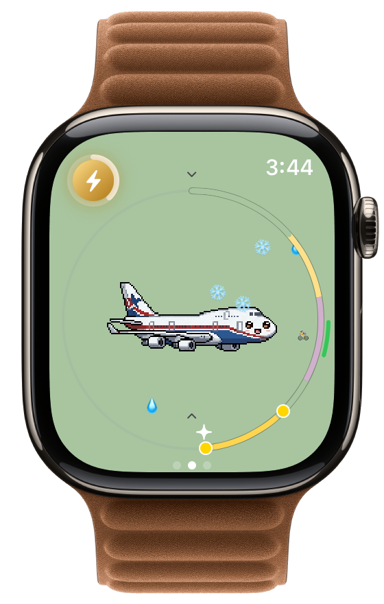 Emoji Rain in WatchieBesti on Apple Watch